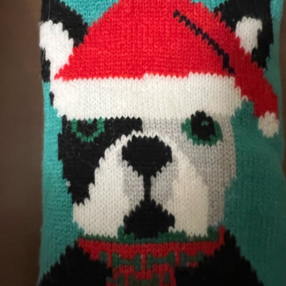 Christmas Slipper Socks Boston Terrier dog puppy By Two Left Feet christmas new - Picture 3 of 5